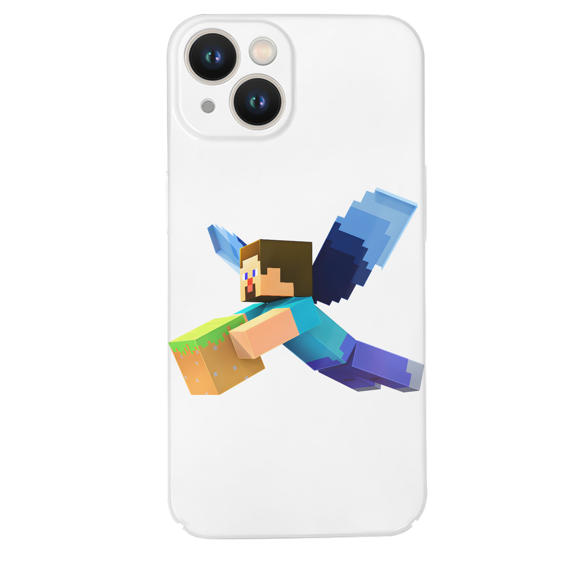 （画像用） マインクラフト ブロックの世界 Minecraft MC Block world 【iPhone 14シリーズ対応】ハードケース